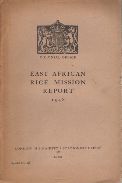 East African rice mission report 1948