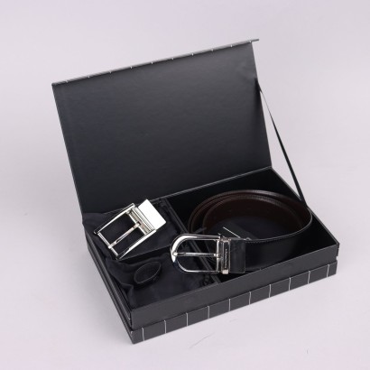 Coffret Second Hand E. Zegna en Cuir Double Couleur Italie