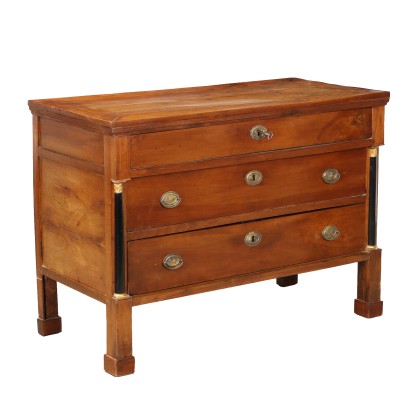 Antique Empire Chest of Drawers 4 Drawers Walnut Italy '900