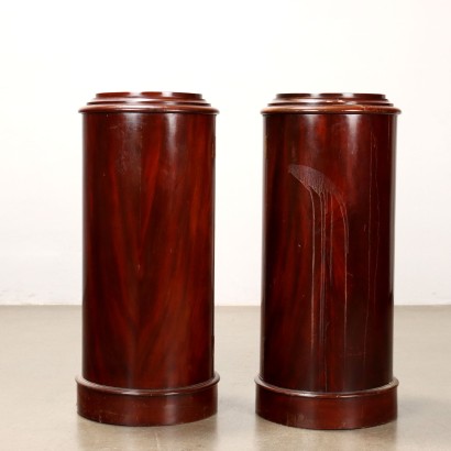 Pair of column bedside tables