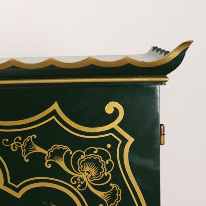 LACKIERTE KONSOLE, Barschrank im Chinoiserie-Stil