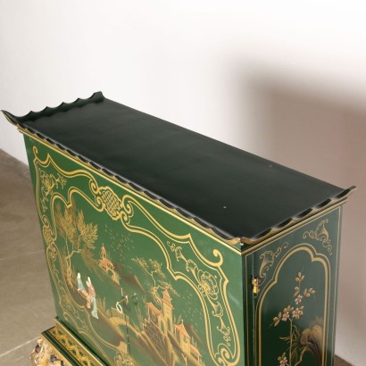 CONSOLE LAQUÉE, Meuble Bar Style Chinoiserie