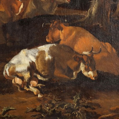 Landscape Painting with Milking Scene
