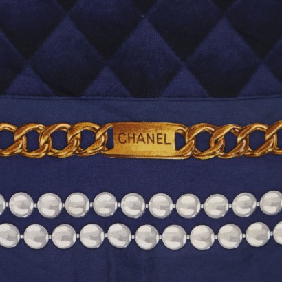 Écharpe bleue vintage Chanel