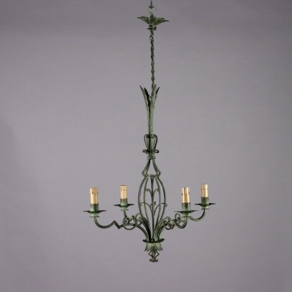 Liberty chandelier in brass and sheet metal