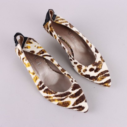 Chaussures AGL Slingback en Cuir Imprimé Animalier P. 37