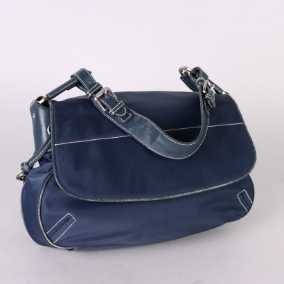 Sac Furla Second Hand en Cuir Bleu et Nylon Italie