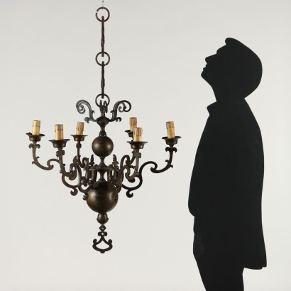 Dutch Bronze Chandelier