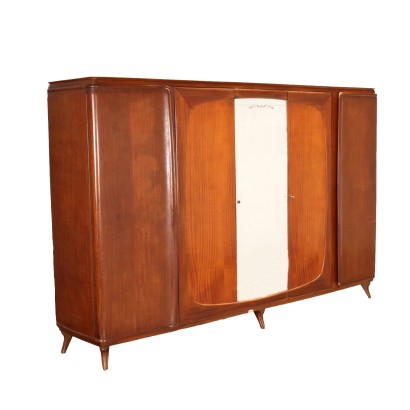 Vintage 1950s-60s Cabinet Mahogany Glass Italy