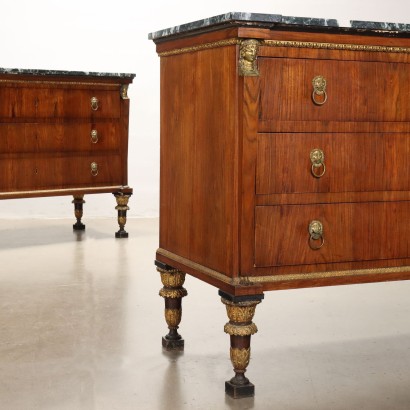 Paire de commodes Empire Lucchesi