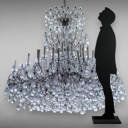 Chandelier with crystal drops diam%2, Large Crystal Chandelier