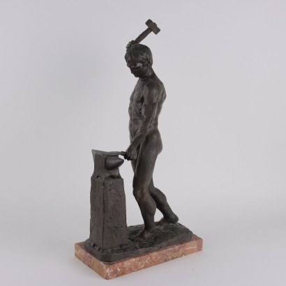 The Nude Male Blacksmith Signed by Giannett