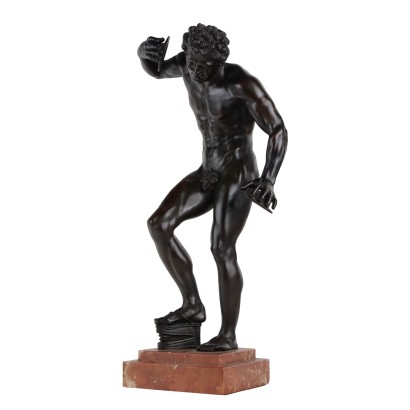 Faune aux cymbales en bronze