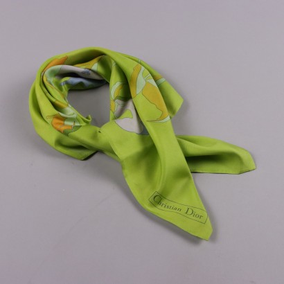 Christian Dior Vintage Scarf Green Aci