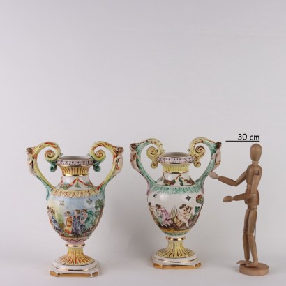 Pair of Capodimo ceramic vases