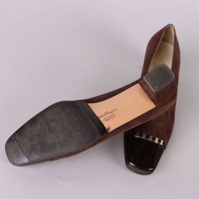 Ferragamo Vintage Suede Pumps