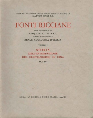 Storia dell'introduzione del Cristianesimo in Cina (Volume I)