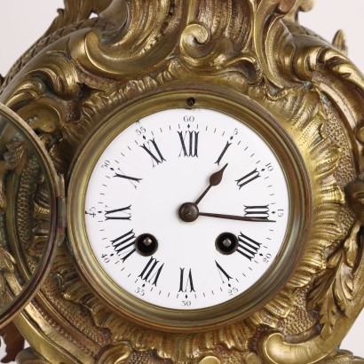 Countertop Clock in Gilt Bronze