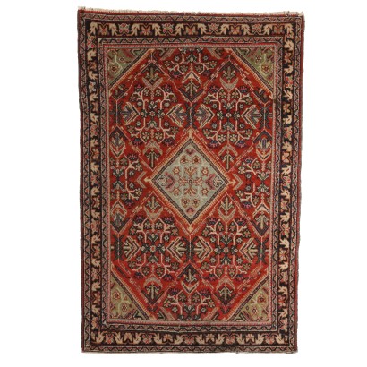 Tapis Asiatique Ancien en Laine Coton Noeud Gros 200 x 130 cm