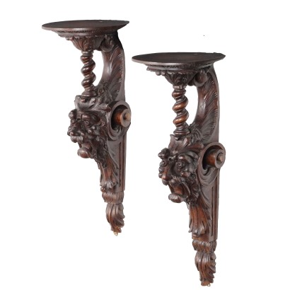 Pair of Neobaroque shelves