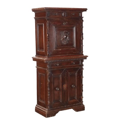 Antique Neo-Renaissance Cabinet Wood Italy XIX-XX Century