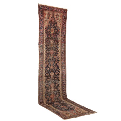 Tapis Ancien Malayer Coton Laine Noeud Fin Iran 410 x 108 cm