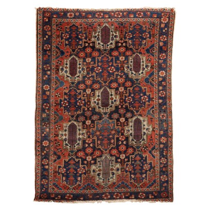 Tapis Asiatique Ancien Coton Laine Noeud Gros 200 x 140 cm