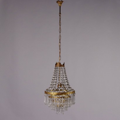 Antique Empire Style Chandelier Glass Italy XX Century