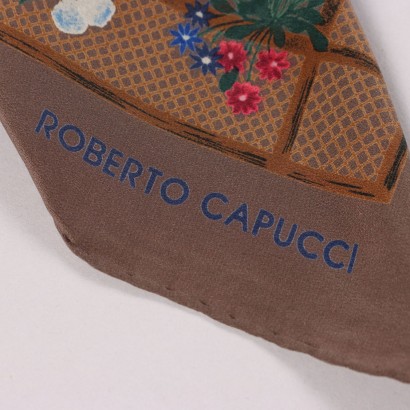 Capucci Vintage Floral Taubengrauer Schal