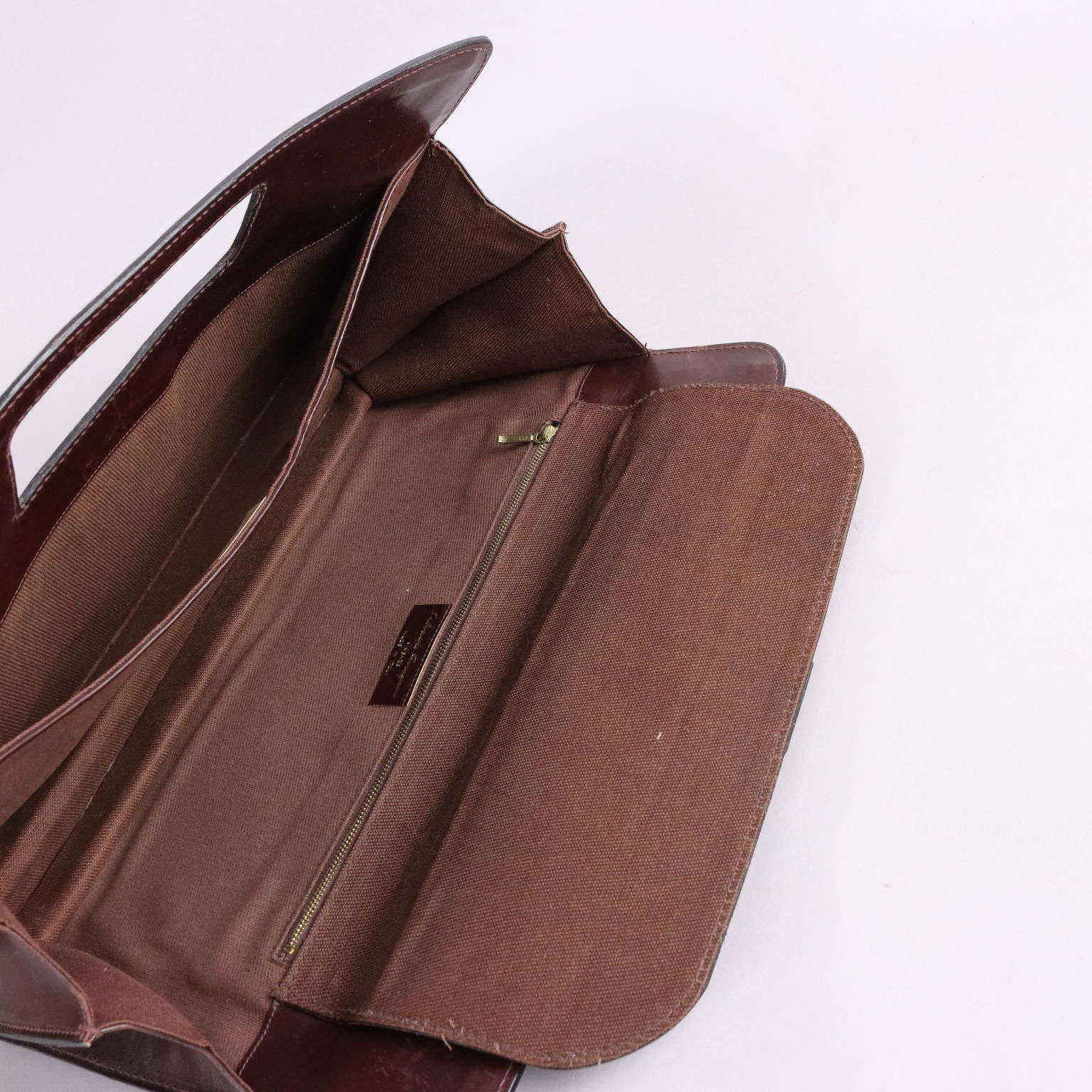 Salvatore Ferragamo Vintage Coated Canvas & Leather White