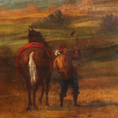 large landscape painting, Large Landscape Painting with Figures 1930