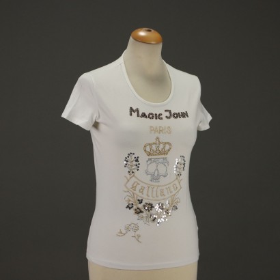 Second Hand T-Shirt John Galliano Baumwolle Gr. M England