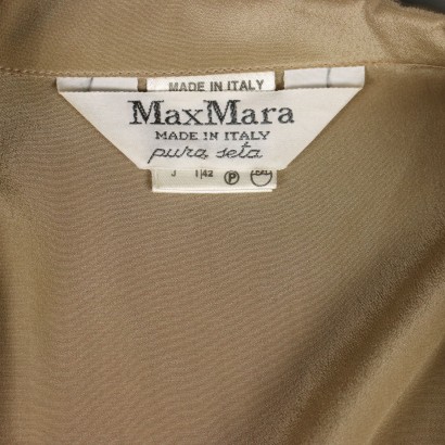 Max Mara Vintage Beige Seidenkleid