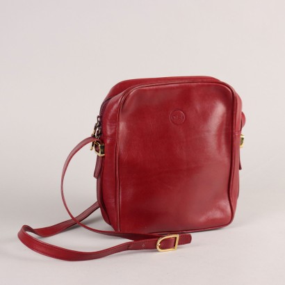 Sac Vintage Chloé en Cuir Bordeaux France Années 70-80