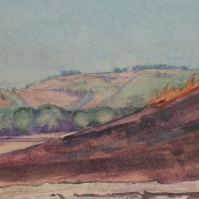 Painting by Henry Coleman, Fire in the Country, Henry (Henry) Coleman, Henry (Henry) Coleman, Henry (Henry) Coleman, Henry (Henry) Coleman