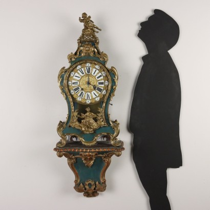 Clock with Wooden Shelf