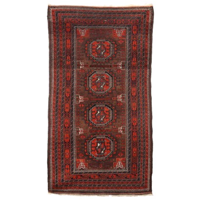 Tapis Ancien Asiatique Coton Laine Noeud Fin Ameublement