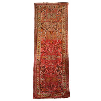 Antique Asian Carpet Cotton Wool Silk Asia 108 x 41 In