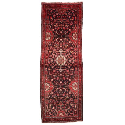 Antique Malayer Carpet Cotton Heavy Knot Iran 119 x 42 In