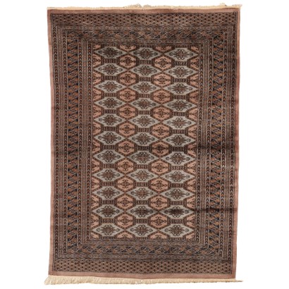 Tapis Bukhara Ancien Laine Coton Noeud Fin Pakistan 185 x 130 cm