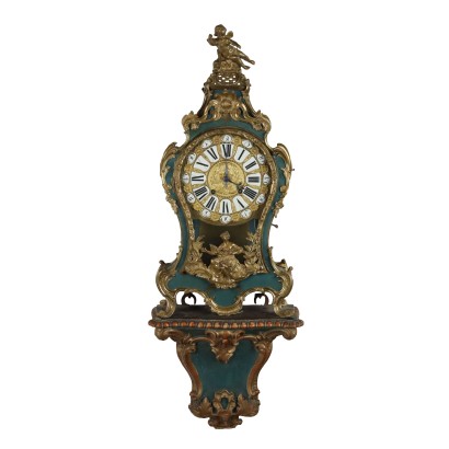 Clock with Wooden Shelf