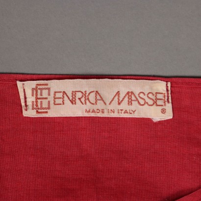 Enrica Massei Mehrfarbiges Vintage-Kleid