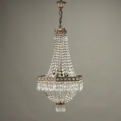 Antique Empire Style Chandelier Glass Italy XX Century