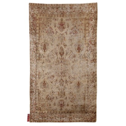 Tapis Vintage en Coton Laine Noeud Fin Turquie 238 x 137 cm