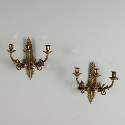Pair of gilded bronze appliques
