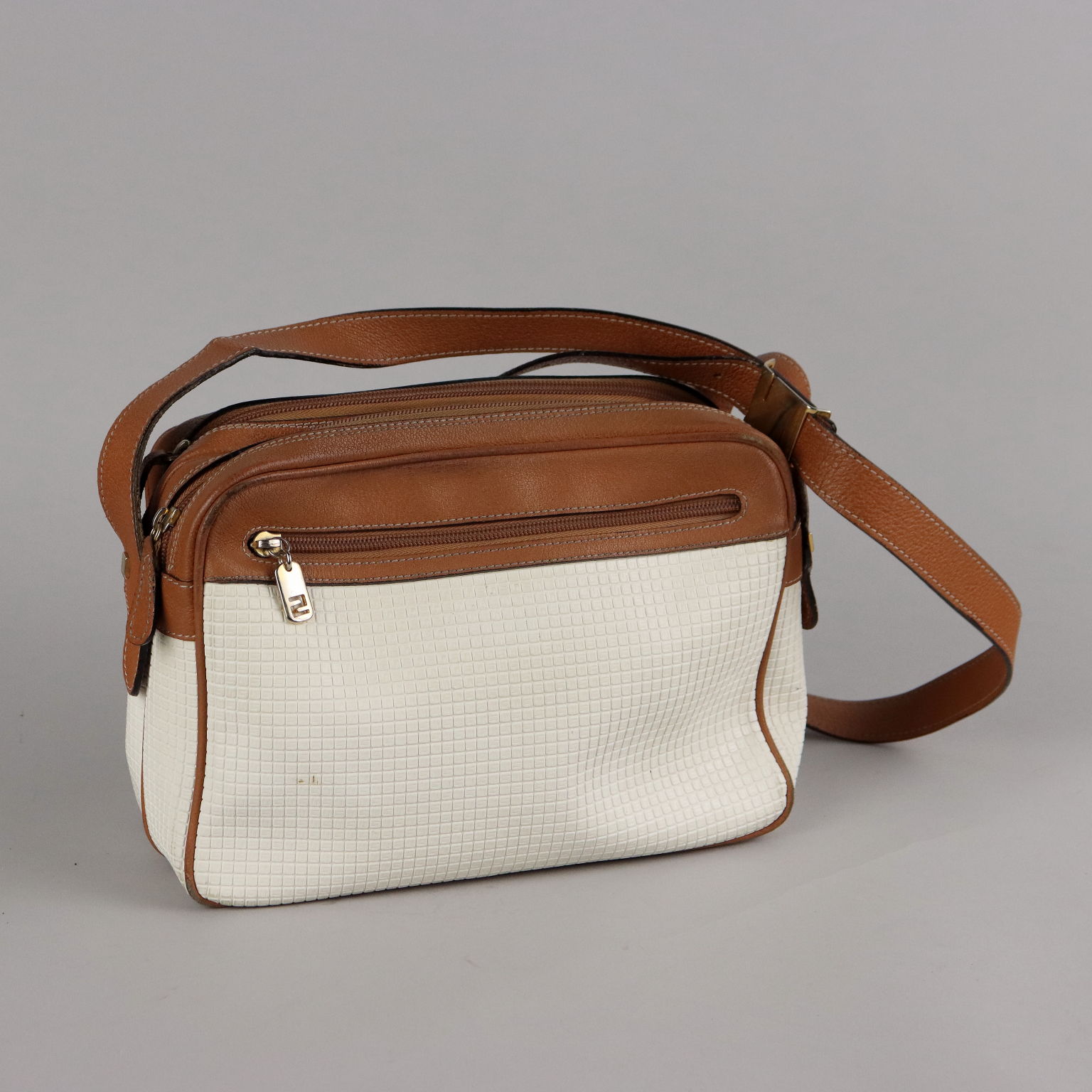 Borsa Serapian Vintage Pelle 2 Tasche Italia Anni 90
