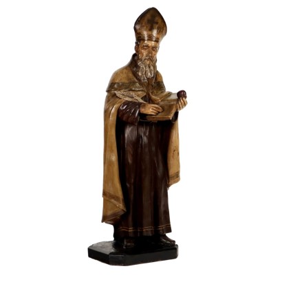 ESCULTURA EN MADERA, Escultura Obispo San Agustín Li