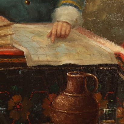 Peinture d'intérieur avec personnages, Scène d'intérieur avec personnages