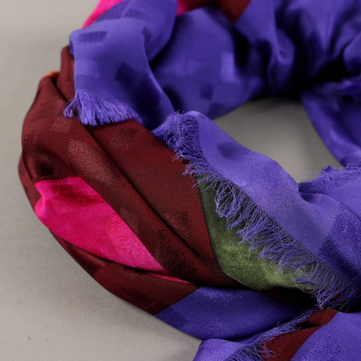 Charles Jourdan Scarf Vintage Multicoloured Silk France
