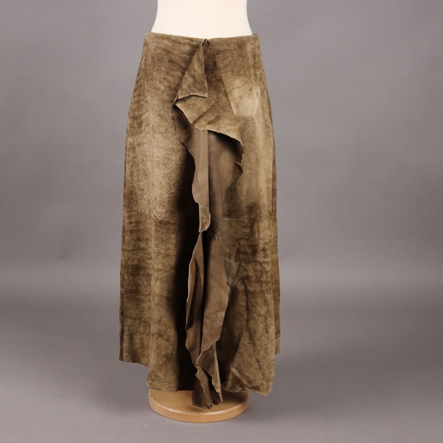 ruffo research leather skirt